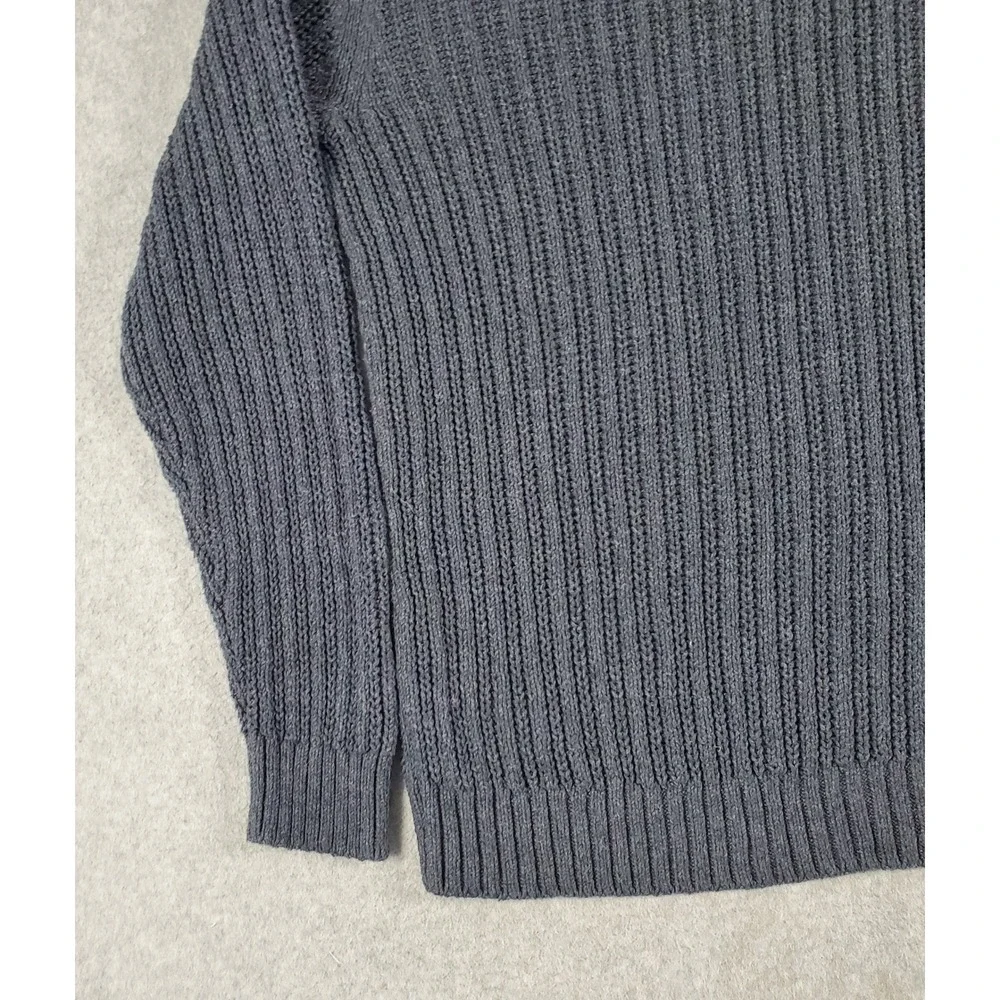 Old Navy Turtleneck Sweater Mens XL Tall Gray Ribbed Knit Heavyweight Pullover